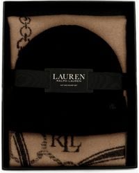 Ralph Lauren - Belting-Motif & Camel Scarf & Beanie Gift Set - Lyst