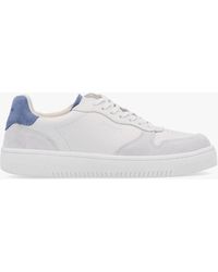 Barbour - Celeste White Chambray Leather Trainers - Lyst