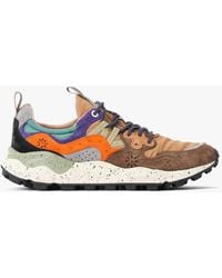 Flower Mountain - Men's Yamano 3 Uni Beige Multicoloured Suede & Nylon Trainers - Lyst