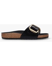 Birkenstock - Madrid Big Buckle High Shine Leather Mules , Patent - Lyst