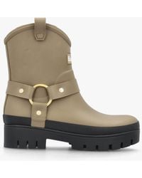 Barbour - Elley Harness Military Wellington Boots - Lyst