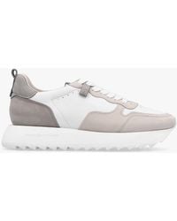 Kennel & Schmenger - Pitch Neutral White & Grey Leather Trainers - Lyst
