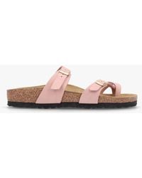 Birkenstock - Mayari Soft Nubuck Leather Sandals , Leather - Lyst