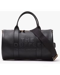 Marc Jacobs - The Leather Large Black Duffle Bag - Lyst