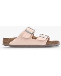 Birkenstock - Arizona Vegan Light Rose Birko-Flor Two Bar Mules - Lyst