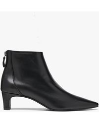 Daniel - Sedda Black Leather Low Heel Ankle Boots - Lyst