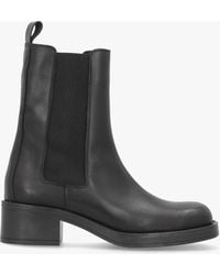 Daniel - Curved Square Toe Block Heel Chelsea Boots - Lyst
