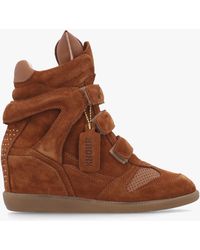 Bronx - Jae-Yy Caramel Suede High Top Wedge Trainers - Lyst