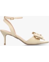 Moda In Pelle - Lotty Muted Satin Bow Low Heel Sandals - Lyst
