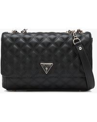 Guess - Cessily Convertible Black Quilted Cross-body - Lyst