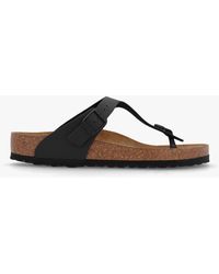 Birkenstock - Gizeh Birko-flor Black Sandals - Lyst