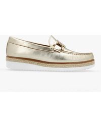 Daniel - Peonie Gold Leather Loafers - Lyst