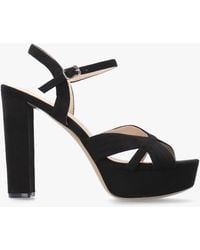Daniel - Avery Black Platform Heeled Sandals - Lyst