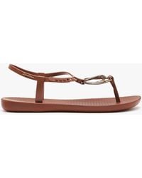 Ipanema - Charm Loop Bronze Sandals - Lyst