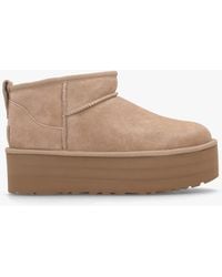 UGG - Classic Ultra Mini Sand Platform Boots - Lyst