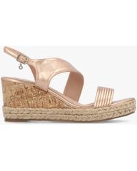 Moda In Pelle - Spotalia Rose Cork Mid Wedge Sandals - Lyst