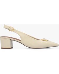 Radley - Bliss Crescent Salt Leather Block Heeled Sling Backs - Lyst