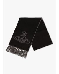 Vivienne Westwood - Double Logo Wool Scarf - Lyst