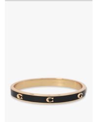 COACH - 6Mm Signature Enamel Hinge Bangle - Lyst