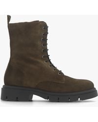 Daniel - Lacie Khaki Suede Lace Up Ankle Boots - Lyst