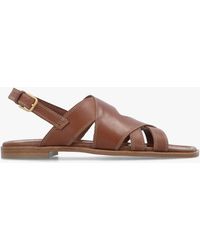 Radley - The Evie Luxe Cognac Leather Artisan Sandals - Lyst