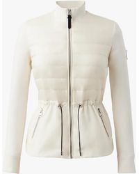 Mackage - Joyce Hybrid Peplum Cream Jacket - Lyst