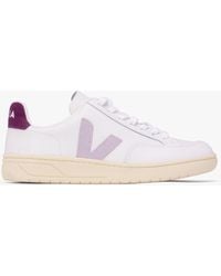 Veja - V-12 Leather Extra White Parma Magenta Trainers - Lyst