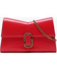 Marc Jacobs - The St. Marc True Red Leather Chain Wallet - Lyst