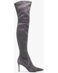 Daniel - Stret Grey Suede Over The Knee Boots - Lyst