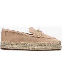 COACH - Camilla Beechwood Suede Logo Flat Espadrilles - Lyst