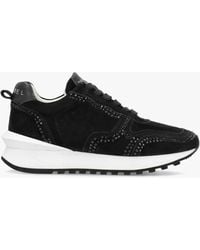 Daniel - Arabella Black Suede Crystal Embellished Trainers - Lyst