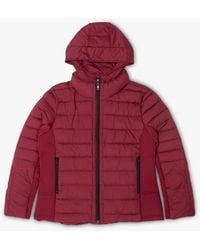 Daniel Footwear - Quilted Red Padded Hooded Jacket - Lyst