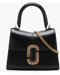 Marc Jacobs - The St. Marc Mini Top Handle Black Leather Bag - Lyst