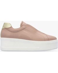 Daniel - Tred Nude Leather Laceless Flatform Trainers - Lyst