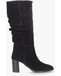 Alpe - Alysee Rouched Block Heel Calf Boots - Lyst