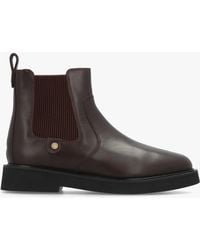 Barbour - Delfina Dark Chocolate Leather Chelsea Boots - Lyst