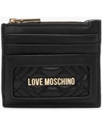 Love Moschino - Diamond Quilt Nero Card Case - Lyst