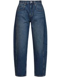 Isabel Marant - Faded Cotton Denim Oriane Barrel Jeans - Lyst