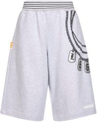 PDF - Printed Cotton Jersey Slouch Bermuda Shorts - Lyst
