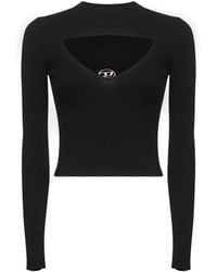 DIESEL - Ribbed Wool M-Olina Top - Lyst