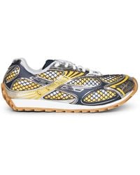 Bottega Veneta - Taxi And Denim Technical Fabric And Mesh Orbit Sneakers - Lyst