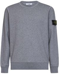 Stone Island - Melange Melange Organic Cotton Crewneck Sweatshirt - Lyst