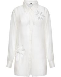 Fendi - Organza Shirt With Ajour Motif - Lyst