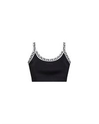 Versace - Knit Cropped Top With Jacquard Details - Lyst