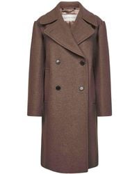 Dries Van Noten - Wool Blend Double-Breasted Coat - Lyst
