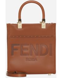 Fendi - Sunshine Leather Mini Tote Bag - Lyst