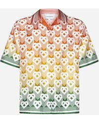 Casablancabrand - Heart Monogram Silk Shirt - Lyst