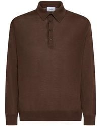 D 40 - Virgin Wool Knit Polo Shirt - Lyst
