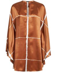 Kiton - Printed Silk Tunic Tan - Lyst