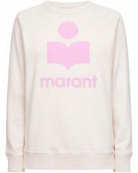 Isabel Marant - Ecru Cotton Logo Millyny Sweatshirt - Lyst